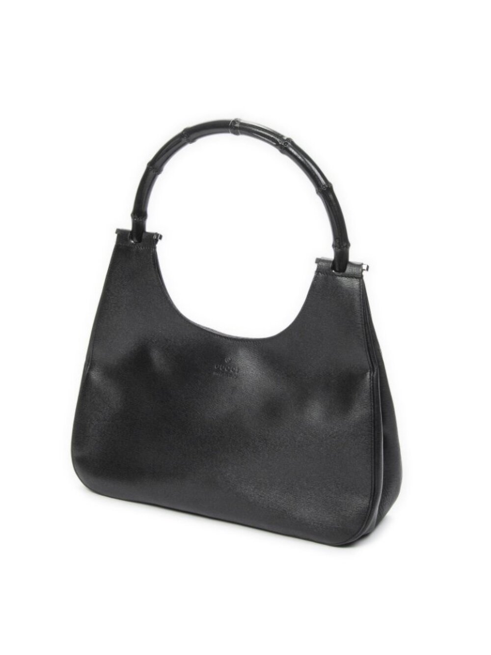 Gucci Bamboo Hobo Black Texture Leather - Picture 2 of 10